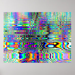 Póster Efectos digitales. Fondo abstracto multicolor. C