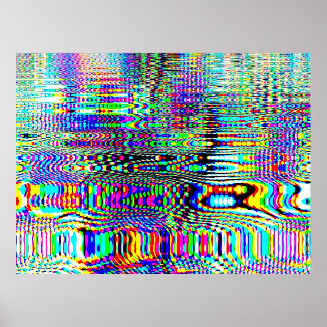 Póster Efectos digitales. Fondo abstracto multicolor. C (Frente)