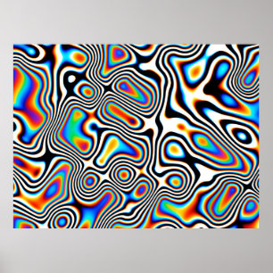 Póster Efectos digitales. Vibrante fondo abstracto. Colo