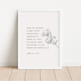 Póster Efesios 3:20 De Una Manera Muy Despectiva