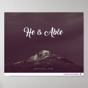 Póster Efesios 3:20 - Él es capaz