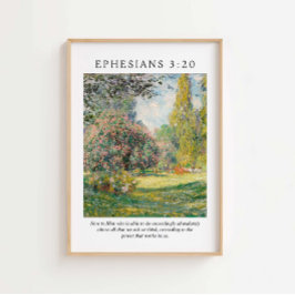 Póster Efesios 3:20 Verso de la Biblia