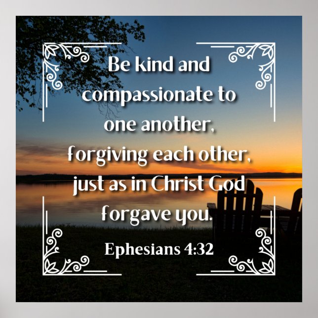 Póster Efesios 4:32 poster (Frente)