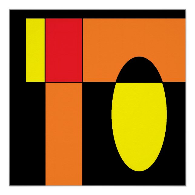 Póster Egg Invader II - Ken Gage Abstract Art (Anverso)