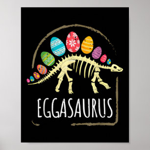 Póster Eggasaurus Pascua Estegosaurus Dinosaurios Niños T