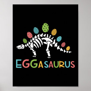 Póster Eggasaurus Pascua Estegosaurus Dinosaurios Niños T