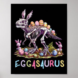 Póster Eggasaurus Pascua Stegosaurus Dinosaurio Niños T