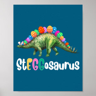 Póster Eggasaurus Pascua Stegosaurus Huevo Dinosaurio Pas
