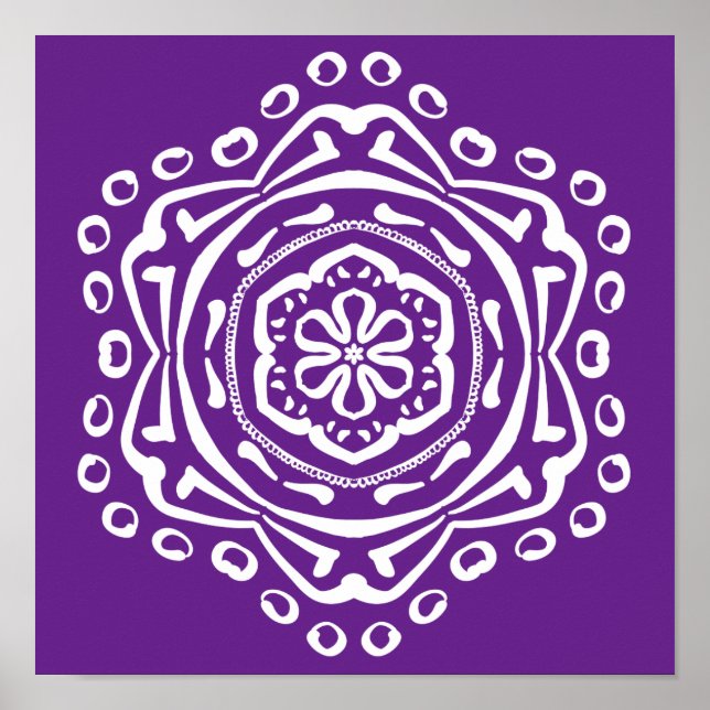 Póster Eggplant Mandala (Frente)