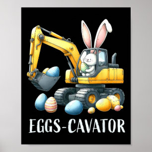 Póster Eggscavator Semana Santa Caza Caza Camiones De Con