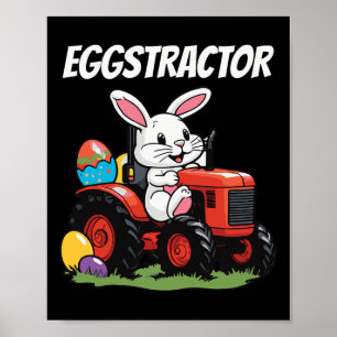 Póster Eggstractor Funny Easter Day Hombres Mujeres Jóven