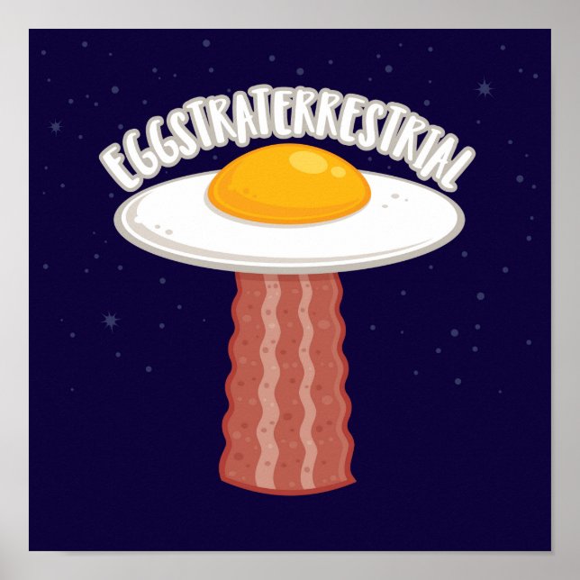 Póster Eggstraterrestririal con texto (Frente)