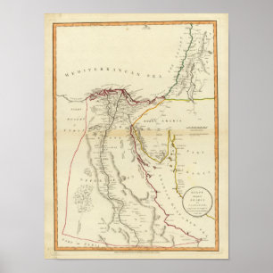 Póster Egipto, Arabia, Palestina