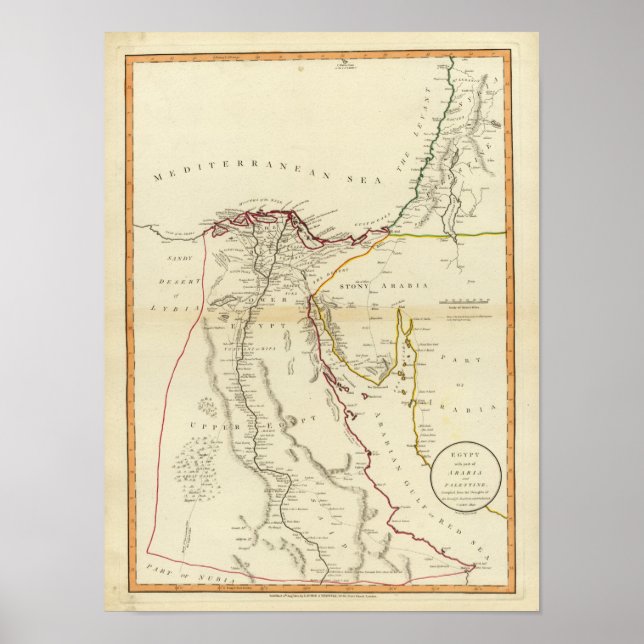 Póster Egipto, Arabia Saudita, Palestina (Frente)