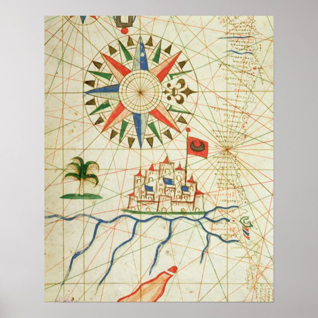 Póster Egipto, el río Nilo y El Cairo (Frente)