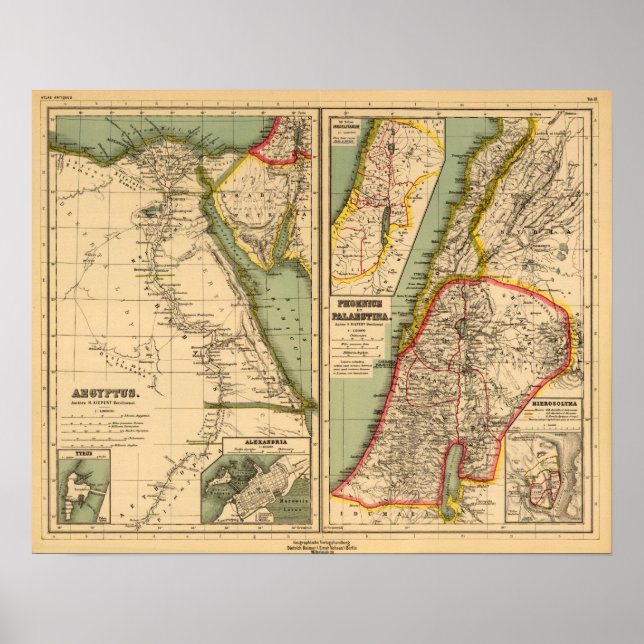 Póster Egipto, Fenicia y Palestina (Frente)