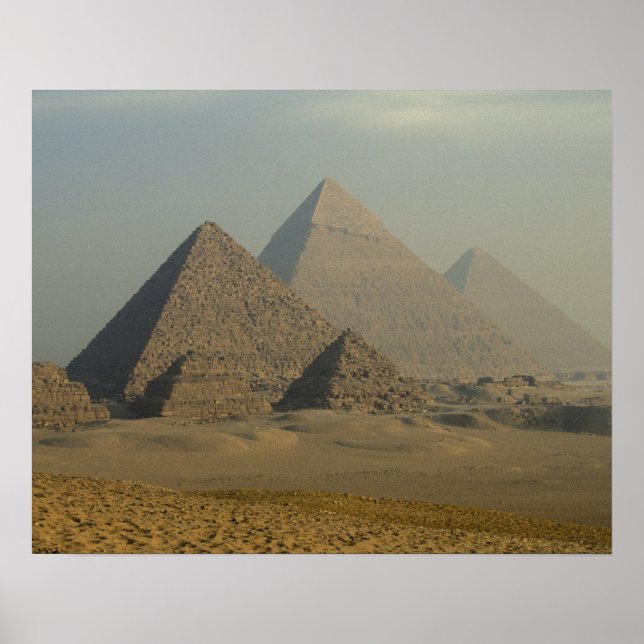 Póster Egipto, Giza, complejo de pirámides de Giza, meset (Frente)