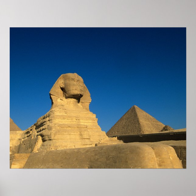 Póster Egipto, Giza, La Esfinge, Reino Viejo, Unesco (Frente)