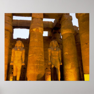 Póster Egipto, Luxor. Templo de Karnack.
