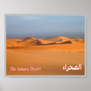 Póster Egipto - Mar Rojo - desierto del Sahara -