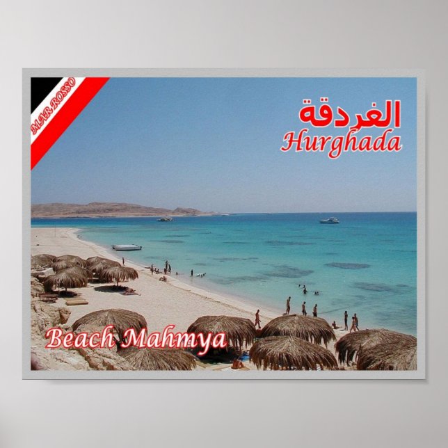Póster Egipto - Mar Rojo - Hurghada - Playa Mamya - (Frente)