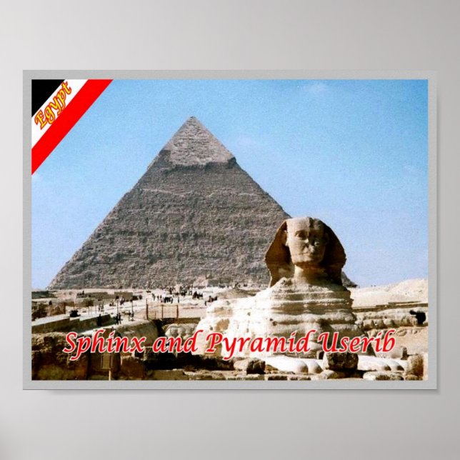 Póster Egipto - Mar Rojo - La Gran Esfinge - (Frente)