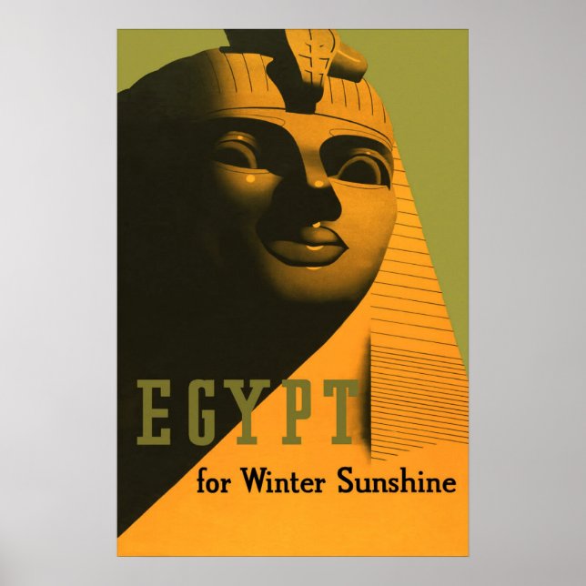 Póster Egipto: Poster de viajes por el sol invernal (Frente)