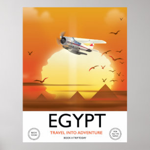 Póster Egipto "Viaja hacia la aventura"