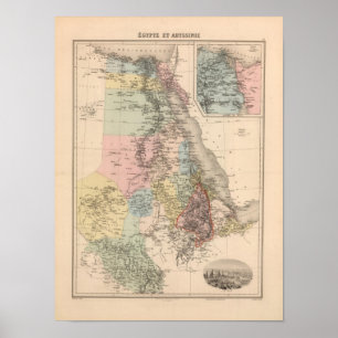 Póster Egipto y Abyssinia
