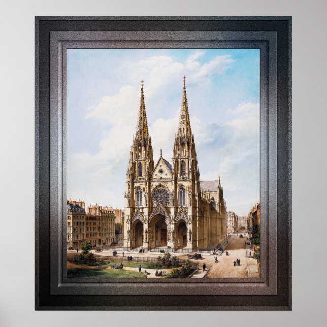 Póster Église Sainte-Clotilde à Paris por Max Berthelin (Frente)