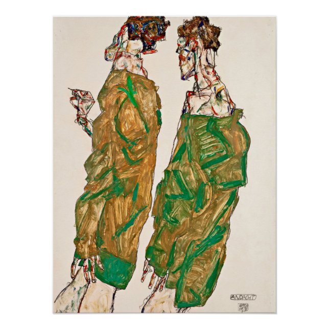 Póster Egon Schiele - Devoción (Anverso)