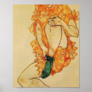 Póster Egon Schiele- El Green Stocking