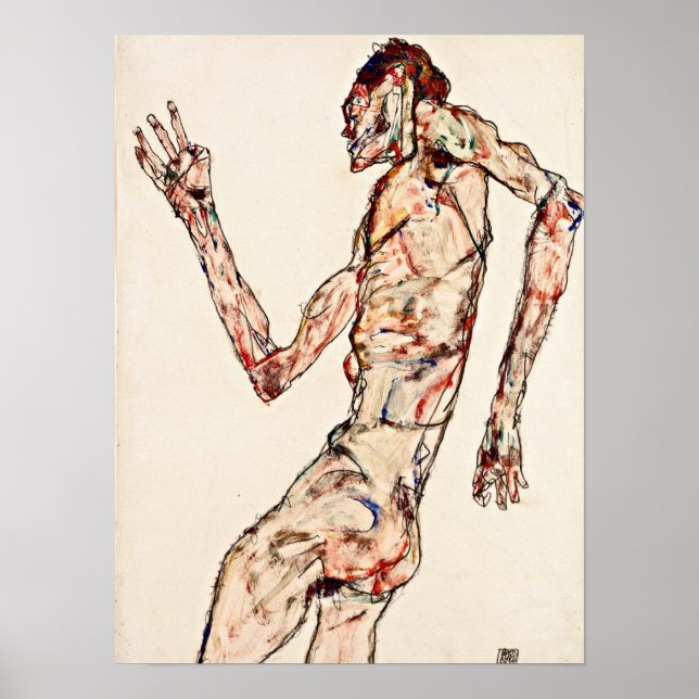 Póster Egon Schiele - La bailarina (Frente)