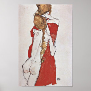 Póster Egon Schiele - Madre e hija