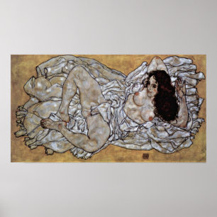 Póster Egon Schiele - mujer de mentira