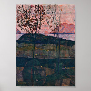 Póster Egon Schiele - Puesta de sol
