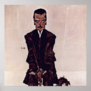Póster Egon Schiele - Retrato de Eduard Kosmack