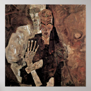Póster Egon Schiele - Selbstseher o muerte y hombre