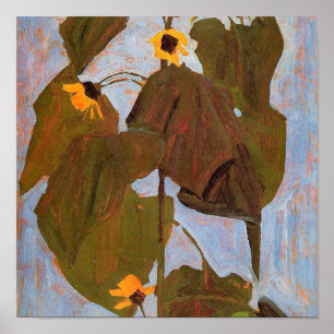 Póster Egon Schiele - Sunflower