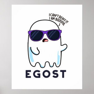 Póster Egost Funny Halloween Ego Ghost Pun