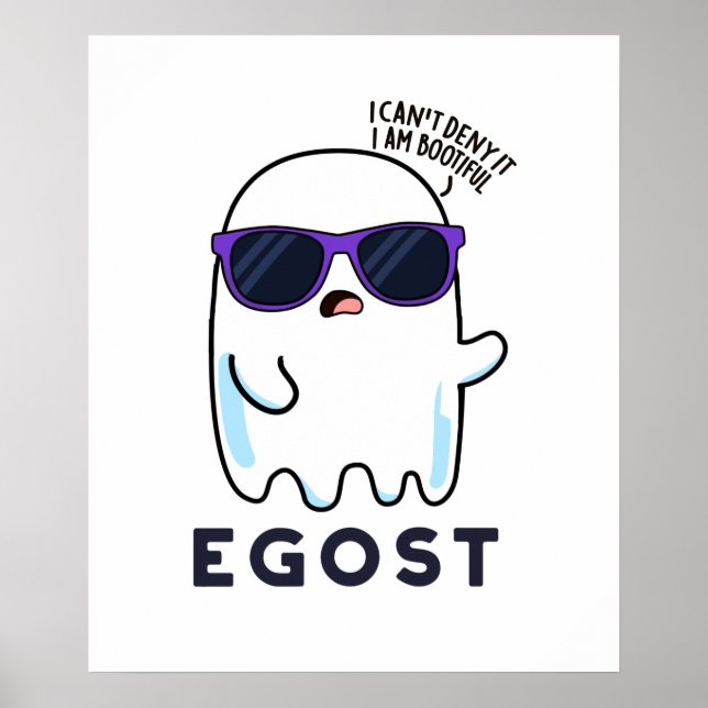 Póster Egost Funny Halloween Ego Ghost Pun (Frente)