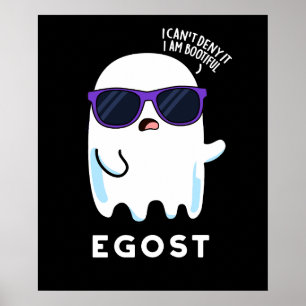Póster Egost Funny Halloween Ego Ghost Pun Dark BG