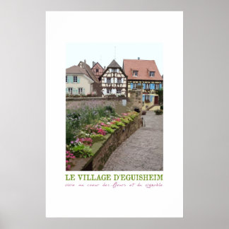 Póster Eguisheim, afiche de la época francesa