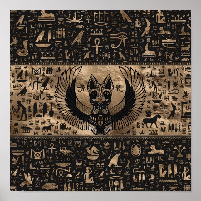 Póster Egyptian Cat Goddess Bastet (Frente)