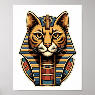 Póster Egyptian Pharaoh Cat Poster – Ancient Egypt Wall A