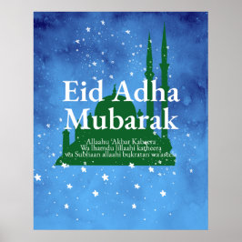Póster Eid Al-adha Mubarak