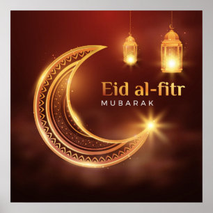 Póster Eid Al-Fitr Mubarak