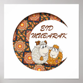 Póster eid aladha mubarak 2025