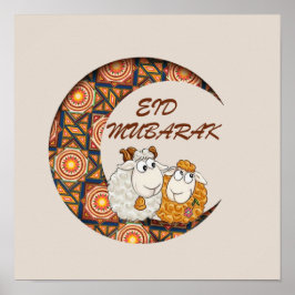 Póster eid aladha mubarak 2025