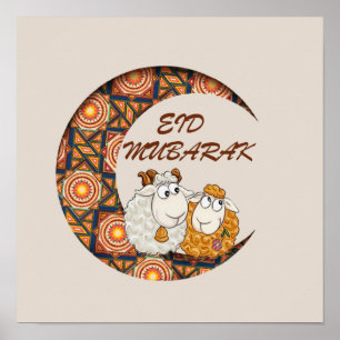 Póster eid aladha mubarak 2025